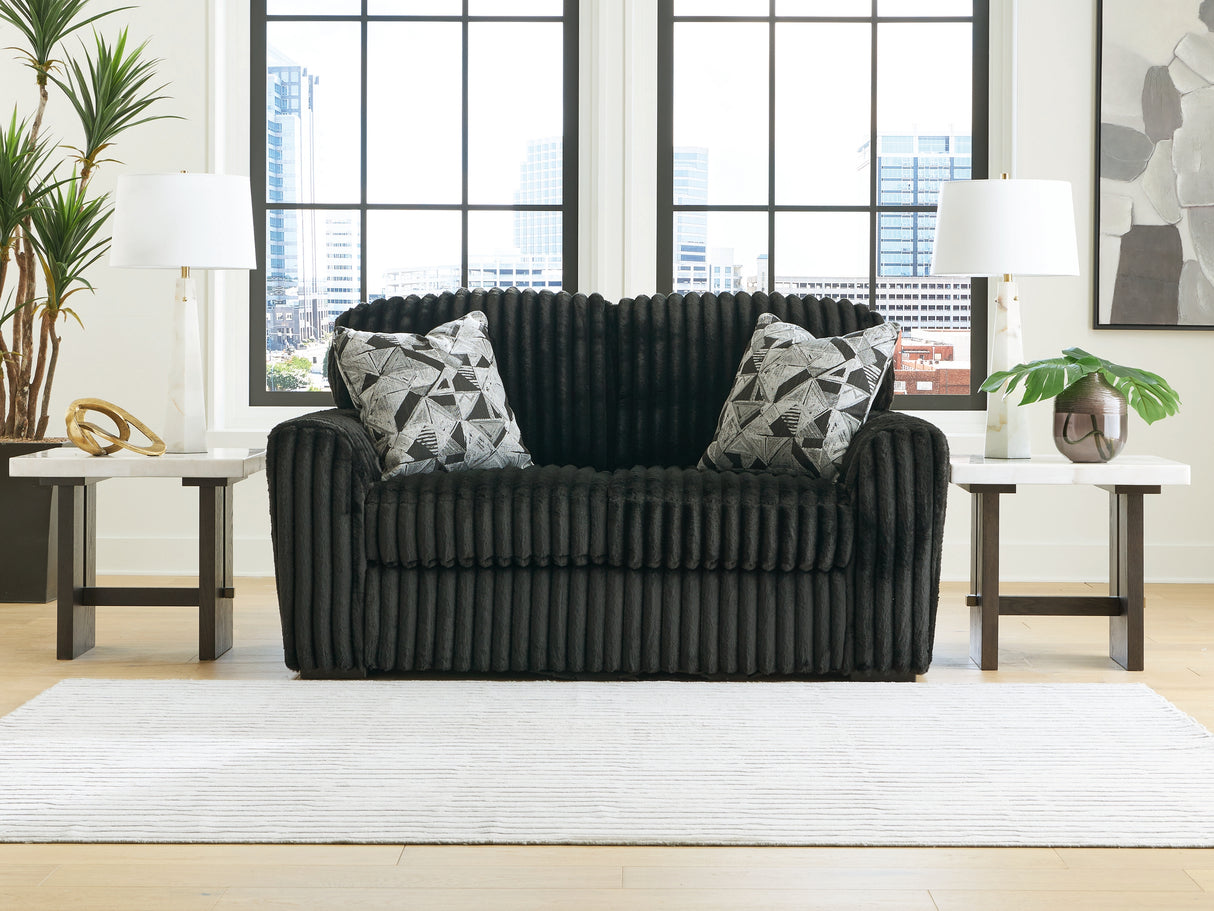 Midnight-Madness Onyx Loveseat from Ashley - Luna Furniture