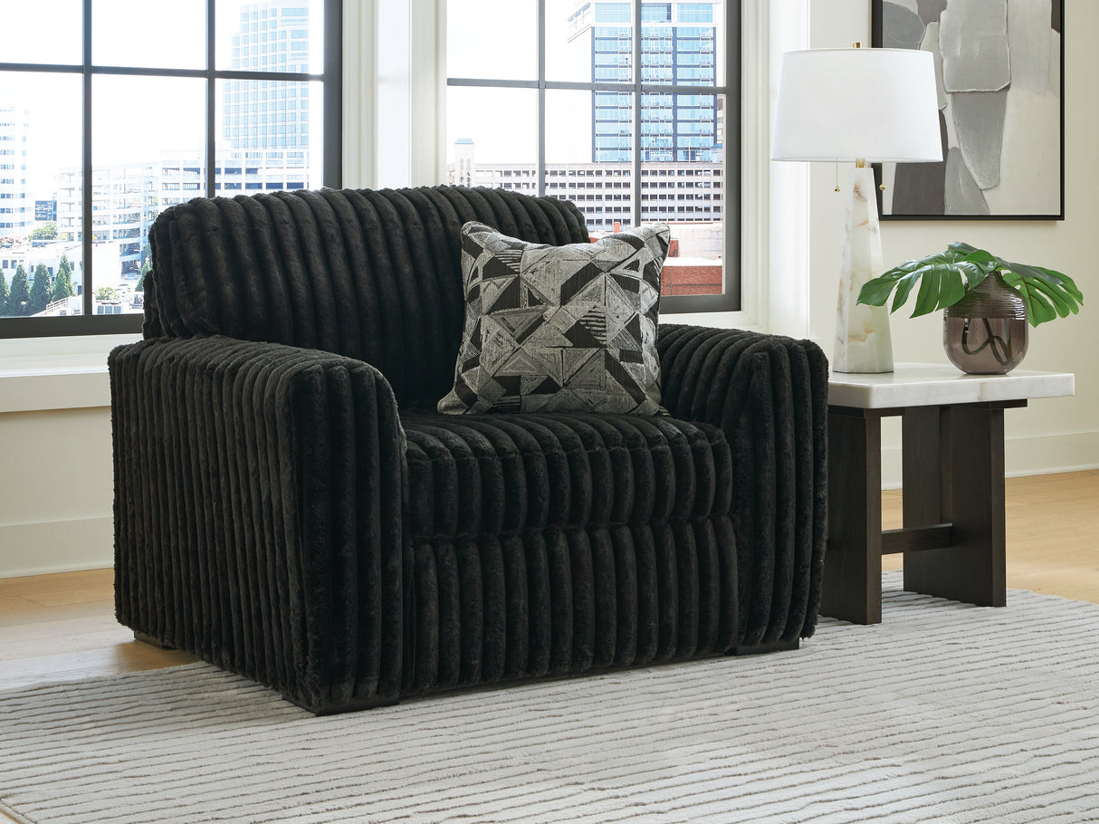 Midnight-Madness Onyx Oversized Chair from Ashley - Luna Furniture