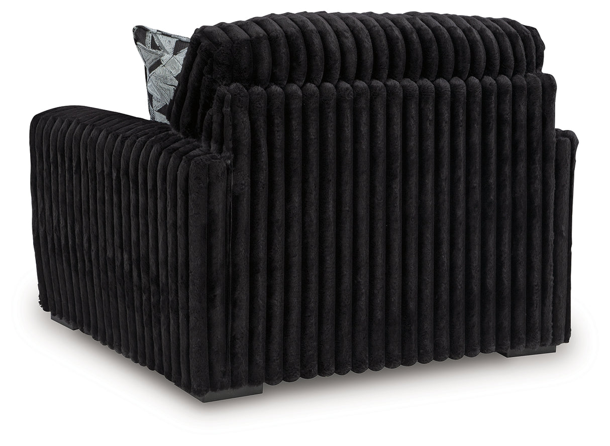 Midnight-Madness Onyx Oversized Chair from Ashley - Luna Furniture