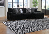 Midnight-Madness Onyx RAF Chase Sectional and Ottoman from Ashley - Luna Furniture