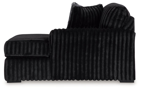 Midnight-Madness Onyx Right-Arm Facing Corner Chaise from Ashley - Luna Furniture