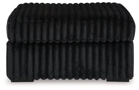 Midnight-Madness Oversized Chaise and Oversized Accent Ottoman from Ashley - Luna Furniture