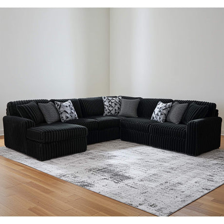 Midnight-Madness Onyx 4-Piece LAF Chaise Sectional from Ashley - Luna Furniture
