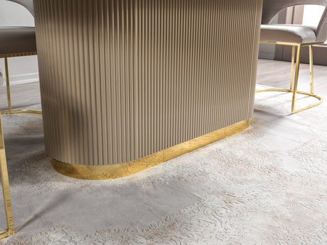 Milena Ivory 9-Piece Dining Set from Nova Furniture - Luna Furniture