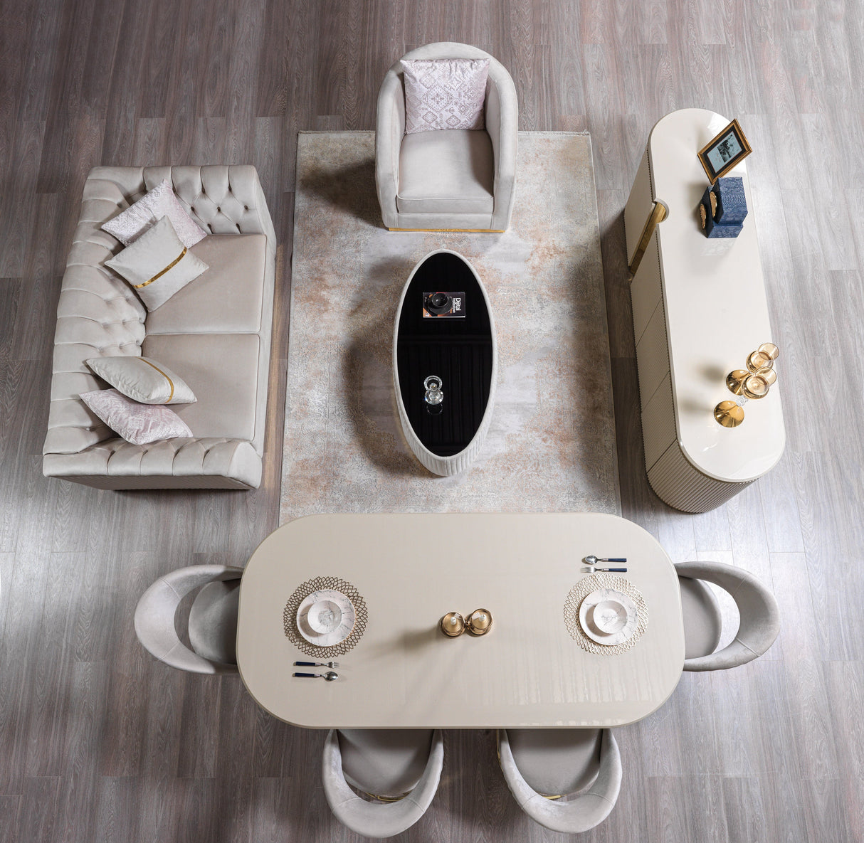 Milena Ivory Coffee Table from Nova Furniture - Luna Furniture