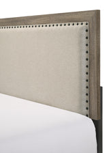 Mille Brownish Gray Upholstered Bedroom Set from Crown Mark - Luna Furniture