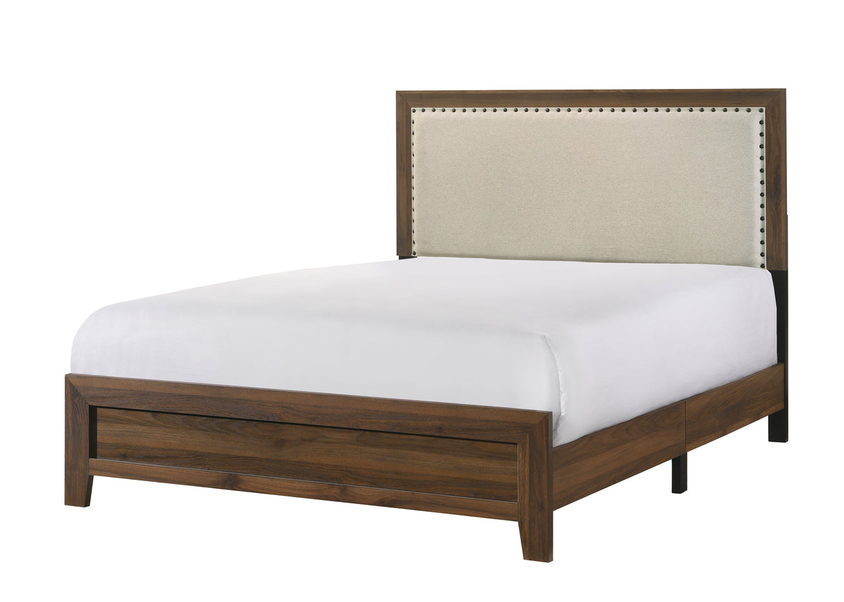 Mille Cherry Brown Upholstered Bedroom Set from Crown Mark - Luna Furniture