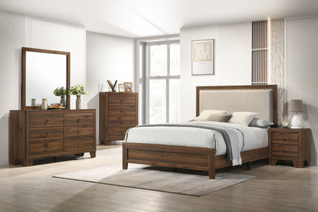 Mille Cherry Brown Upholstered Youth Bedroom Set from Crown Mark - Luna Furniture