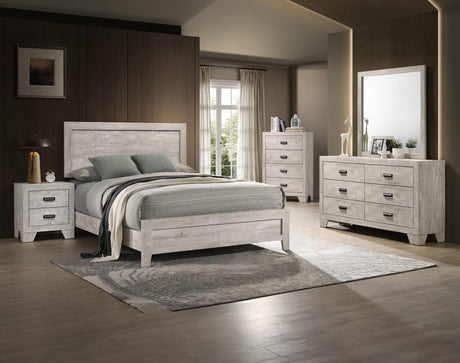 Millie Whitewash Panel Bedroom Set from Crown Mark - Luna Furniture