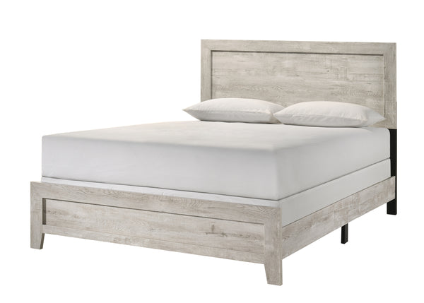 Millie Whitewash Full Panel Bed