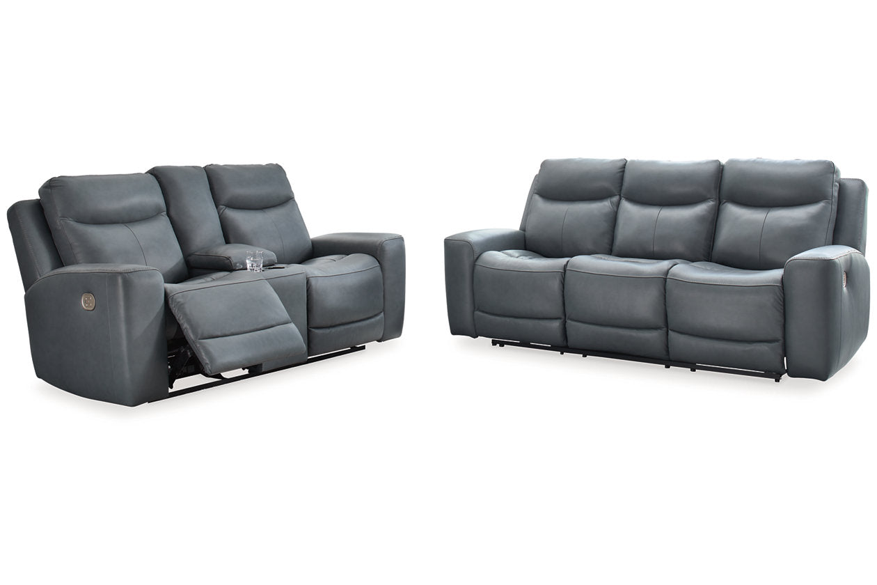 Mindanao Steel Power Reclining Living Room Set – Luna Furniture