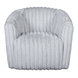 Mira Light Grey Velvet Swivel Chair from Midinmod - Luna Furniture