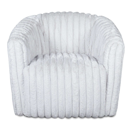 Mira White Velvet Swivel Chair from Midinmod - Luna Furniture