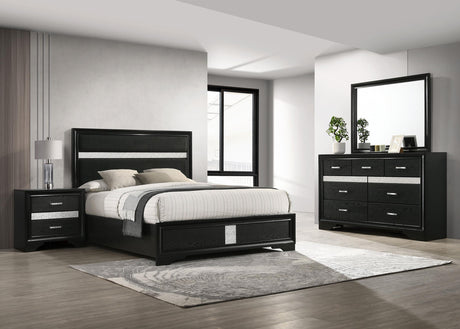 Miranda Black 4-Piece California King Bedroom Set from Coaster - Luna Furniture