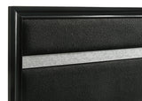 Miranda Black 55-inch Upholstered California King Panel Bed from Coaster - Luna Furniture