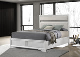 Miranda White 55-inch Upholstered Queen Panel Bed from Coaster - Luna Furniture
