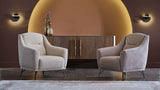 Mirante Beatto Cream Accent Chair from Bellona - Luna Furniture
