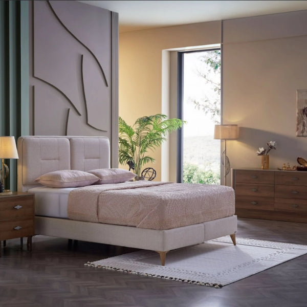 Mirante Cream King Lift Storage Bed