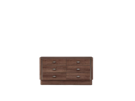 Mirante Walnut 6-Drawer Dresser from Bellona - Luna Furniture