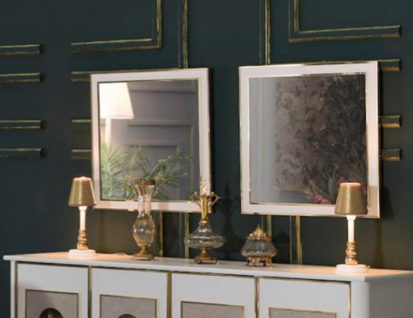 Mistral Opak White Buffet Mirror (Mirror Only)