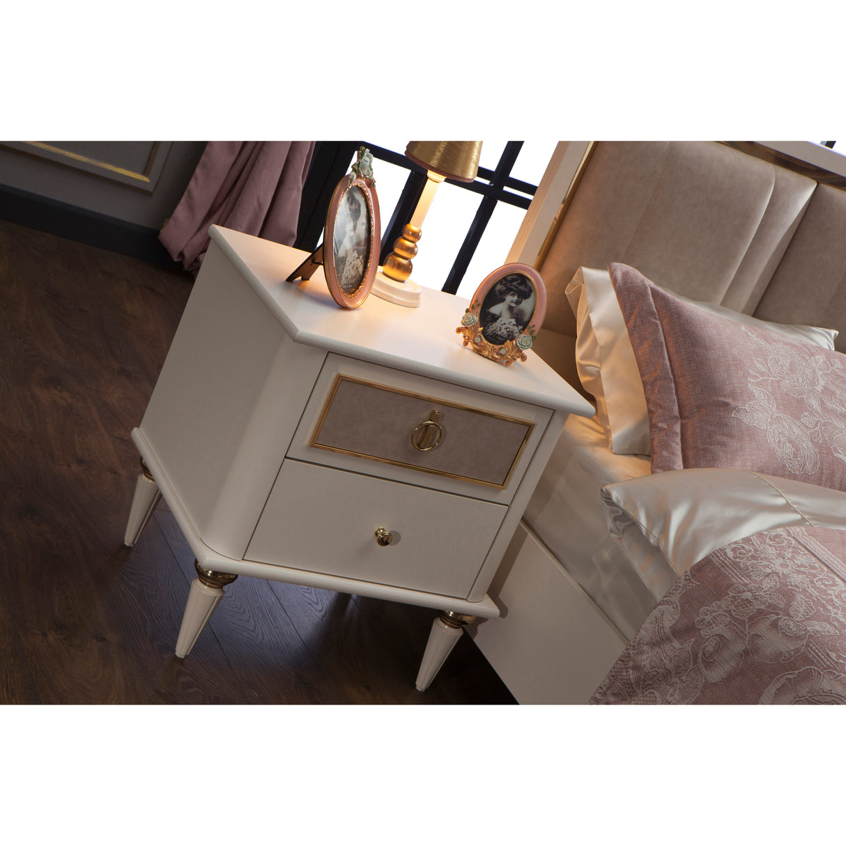 Mistral Opak White Nightstand from Bellona - Luna Furniture