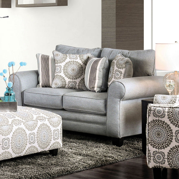 Misty Blue Gray Loveseat