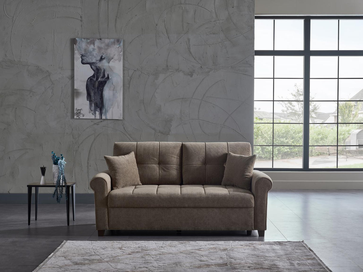 Mocca Koopsi Brown Loveseat from Bellona - Luna Furniture