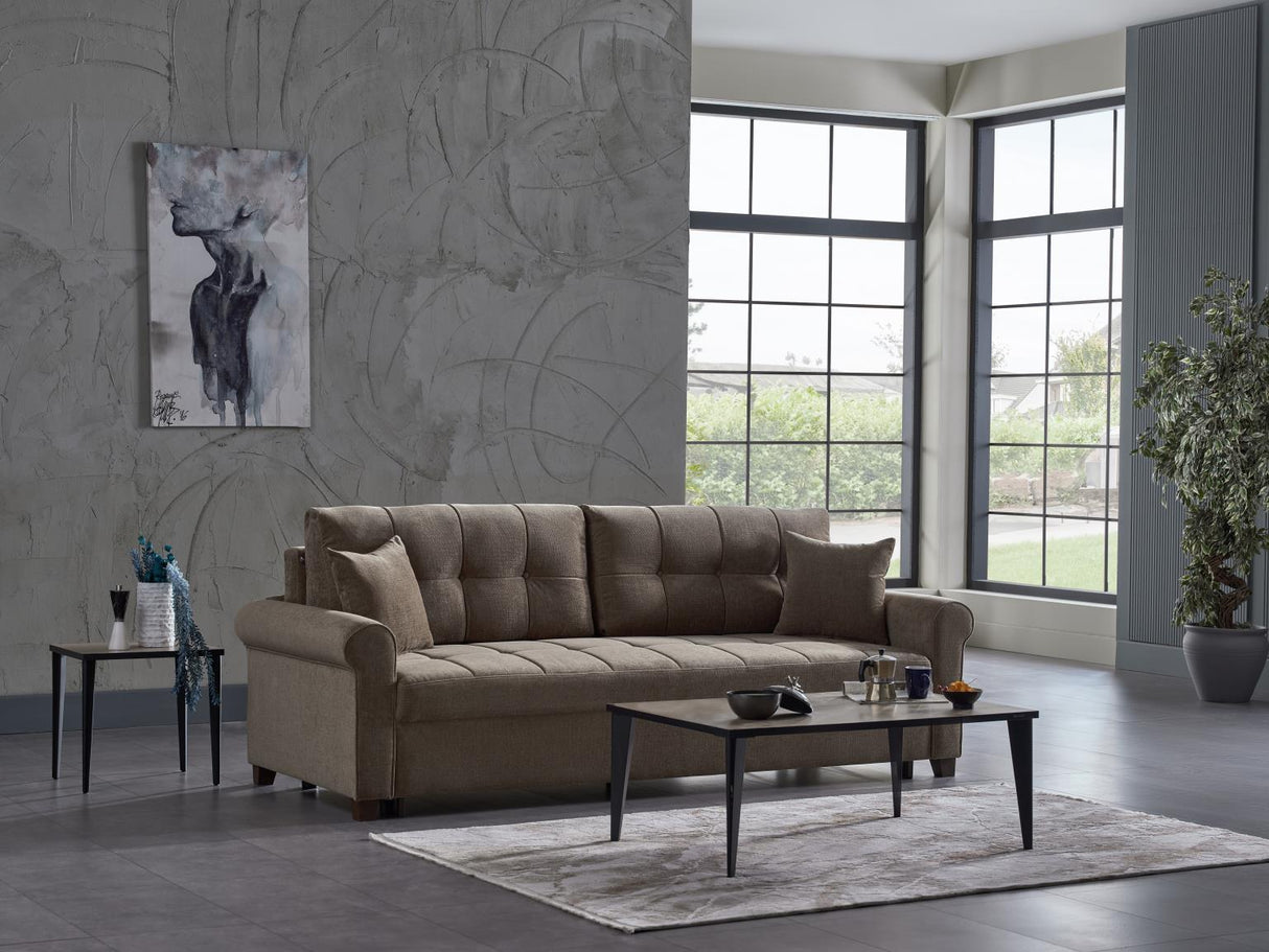 Mocca Koopsi Brown Sleeper Sofa from Bellona - Luna Furniture