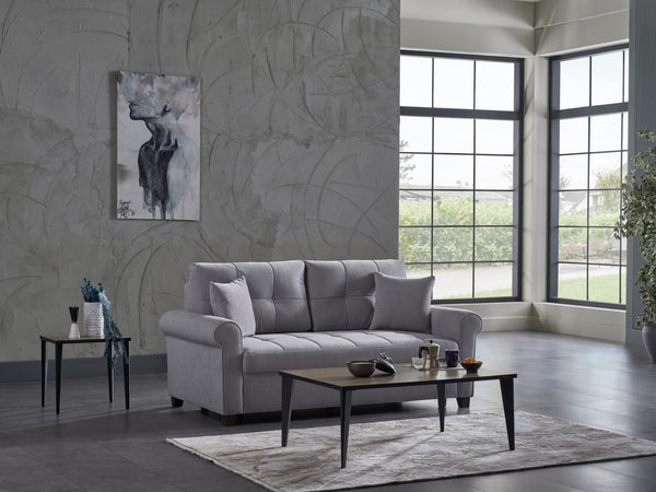 Mocca Koopsi Gray Loveseat