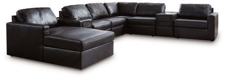 ModMax II Black 8-Piece Sectional with LAF Chaise and Audio Consoles from Ashley - Luna Furniture