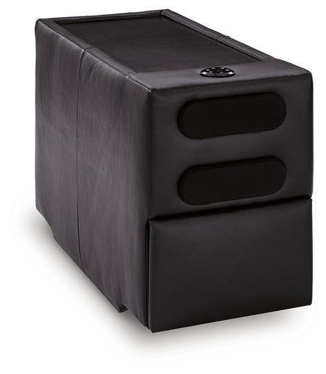 ModMax II Black Console with Audio System from Ashley - Luna Furniture