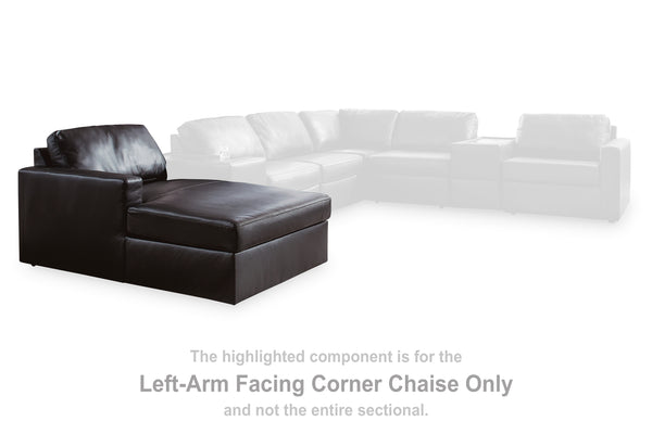 ModMax II Black Left-Arm Facing Corner Chaise
