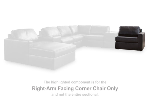ModMax II Black Right-Arm Facing Corner Chair