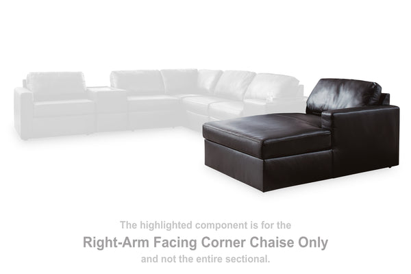 ModMax II Black Right-Arm Facing Corner Chaise