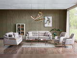 Ahsen Light Gray 3-Piece Living Room Set (Sofa & Loveseat & Chair) from Furnia - Luna Furniture