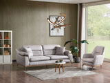 Ahsen Light Gray 3-Piece Living Room Set (Sofa & Loveseat & Chair) from Furnia - Luna Furniture