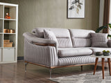 Ahsen Light Gray 3-Piece Living Room Set (Sofa & Loveseat & Chair) from Furnia - Luna Furniture