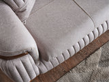 Ahsen Light Gray 3-Piece Living Room Set (Sofa & Loveseat & Chair) from Furnia - Luna Furniture