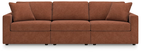 Modmax 3-Piece Sectional with Ottoman in Spice from Ashley - Luna Furniture