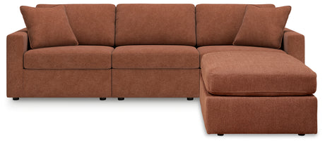 Modmax 3-Piece Sectional with Ottoman in Spice from Ashley - Luna Furniture