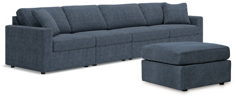 Modmax 4-Piece Sectional with Ottoman in Ink from Ashley - Luna Furniture