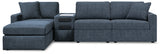 Modmax 4-Piece Sectional with Ottoman in Ink from Ashley - Luna Furniture