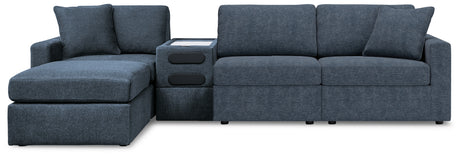 Modmax 4-Piece Sectional with Ottoman in Ink from Ashley - Luna Furniture