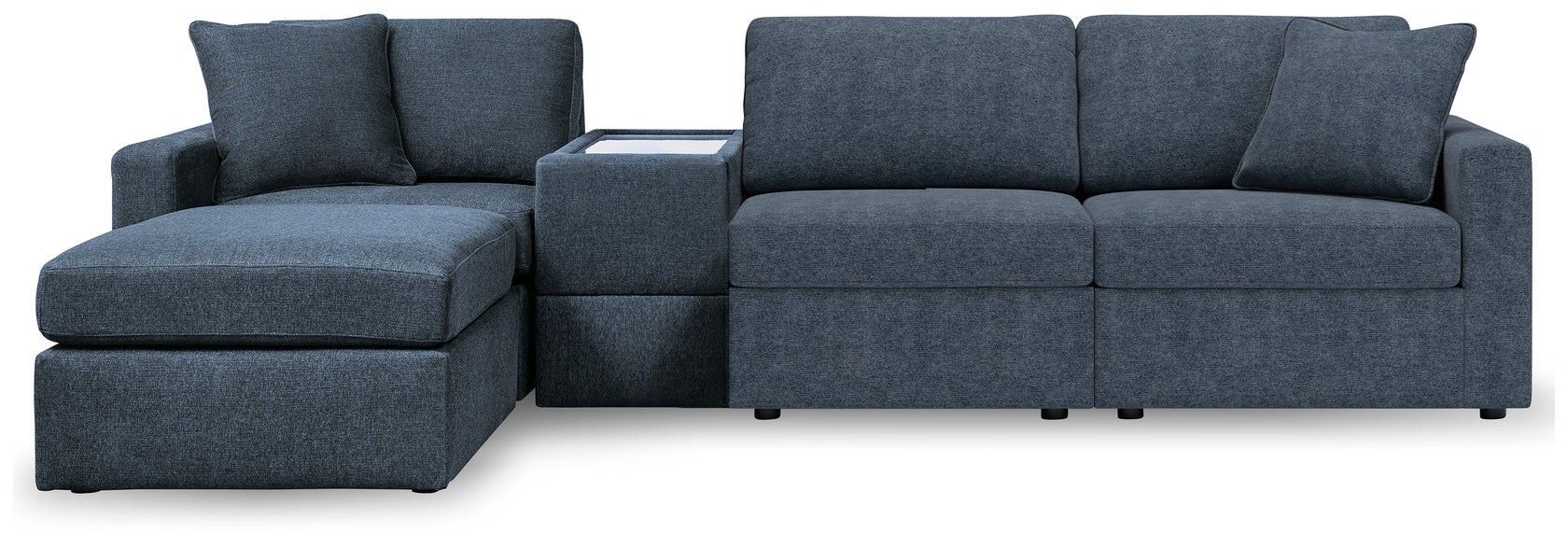 Modmax 4-Piece Sectional with Ottoman in Ink from Ashley - Luna Furniture