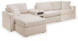 Modmax 4-Piece Sectional with Ottoman in Oyster from Ashley - Luna Furniture