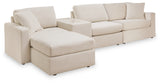 Modmax 4-Piece Sectional with Ottoman in Oyster from Ashley - Luna Furniture