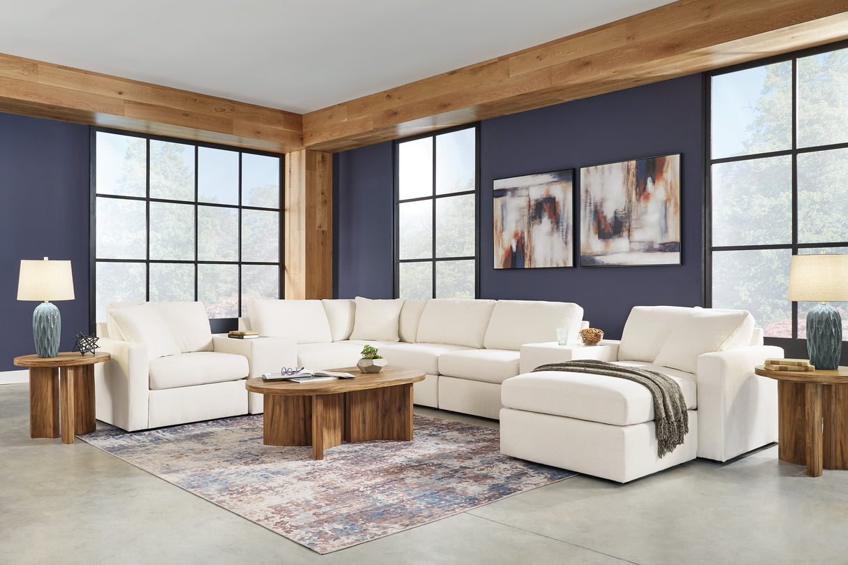 Modmax 4-Piece Sectional with Ottoman in Oyster from Ashley - Luna Furniture