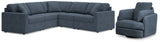 Modmax 5-Piece Sectional with Recliner in Ink from Ashley - Luna Furniture