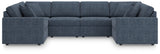 Modmax 6-Piece Sectional with Ottoman in Ink from Ashley - Luna Furniture