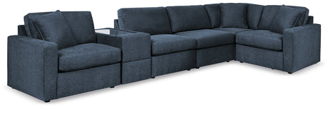 Modmax 6-Piece Sectional with Ottoman in Ink from Ashley - Luna Furniture